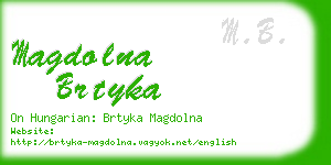 magdolna brtyka business card